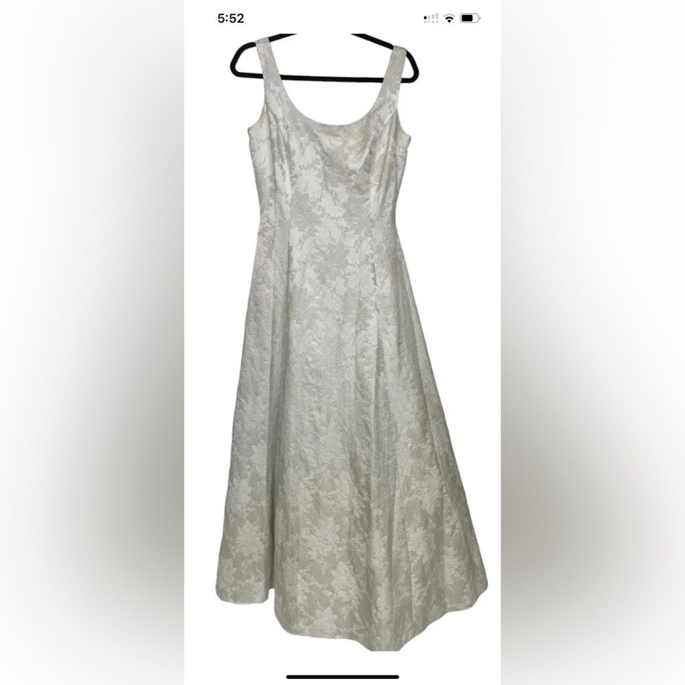 Jessica McClintock A Line Wedding Dress Made In USA Size 9/10 Vtg